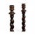 Victorian Candlesticks in Mahogany, Set of 2 For Sale - Image 5 of 9