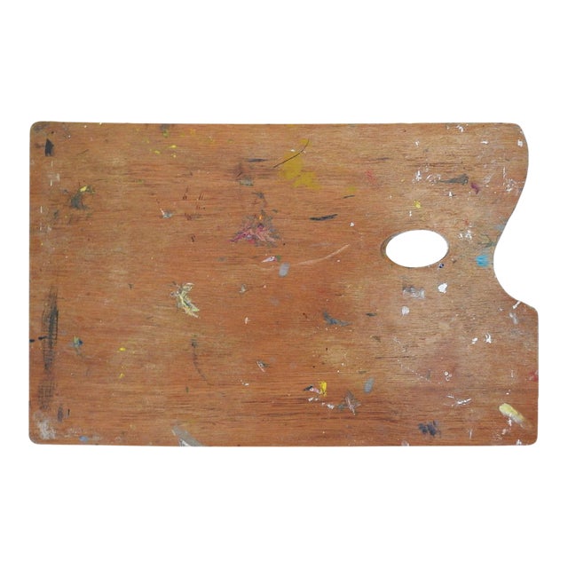 Vintage Wood Authentic Lightly Used Artist Palette For Sale