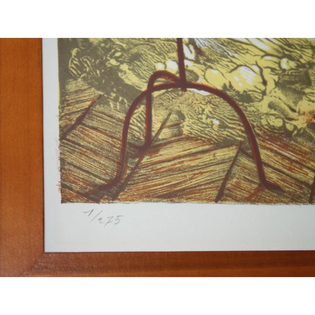 Late 20th Century “Violoncelliste” Surrealist Figurative Original Lithograph by Jean-Pierre Alaux, Framed For Sale - Image 4 of 6