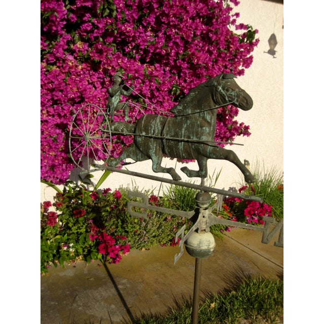 Vintage Horse and Buggy Coper Weathervane For Sale - Image 4 of 13