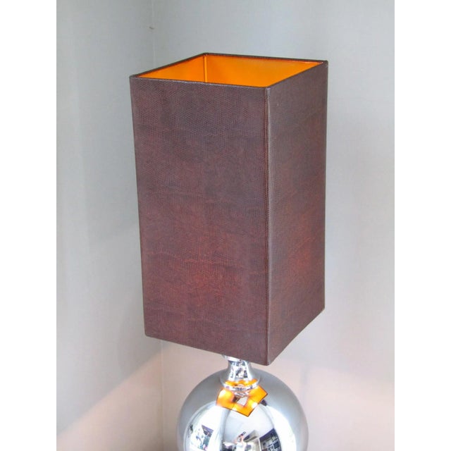 Metal Table Lamp in Chrome, 1968 For Sale - Image 7 of 11