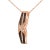 Contemporary 10K Rose Gold 1/4 Cttw White and Chocolate Brown Diamond Infinity Twist Pendant Necklace (I-J Color, I1-I2 Clarity) For Sale - Image 3 of 5