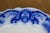 Grindley Antique w.h. Grindley Flow Blue Oval Porcelain Platter Tray Centerpiece England For Sale - Image 4 of 12