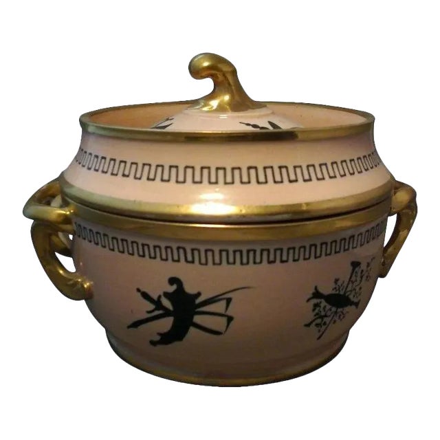 1810 Coalport Porcelain Neoclassical Silhouettes Fruit Cooler For Sale