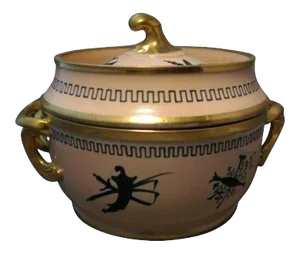 1810 Coalport Porcelain Neoclassical Silhouettes Fruit Cooler