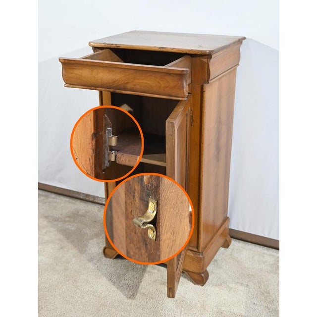 Louis Philippe Cherrywood Bedside Table, Mid-19th Century For Sale - Image 18 of 18