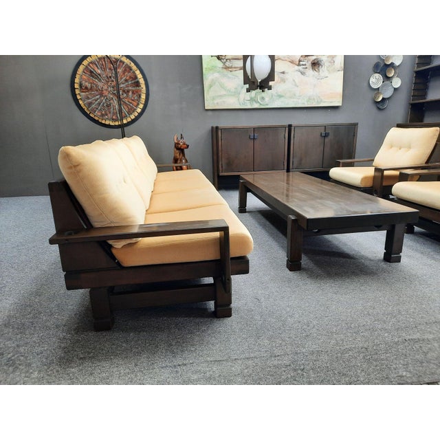 Brutalist Living Room Set Model St. Moritzby Klaus Rausch, 1960s, Set of 7 For Sale - Image 11 of 18