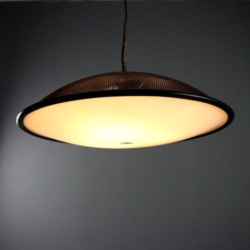 Vintage Black-Lacquered Metal Lamp from Valenti Luce, 1980s For Sale - Image 4 of 8