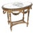 Antique French Carved Gilt Wood Occasional Table with Marble Top, 1890 For Sale
