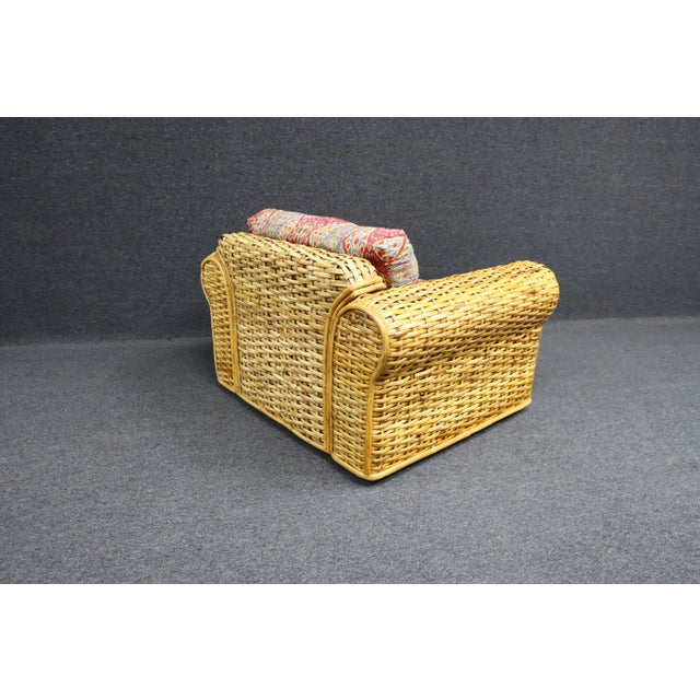 Polo Ralph Lauren Woven & Bamboo Cube Chair For Sale - Image 9 of 12