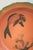 Ipsens Enke, Denmark Large ceramic dish with relief decoration of fish and coral. Orange glaze with a soft green rim....