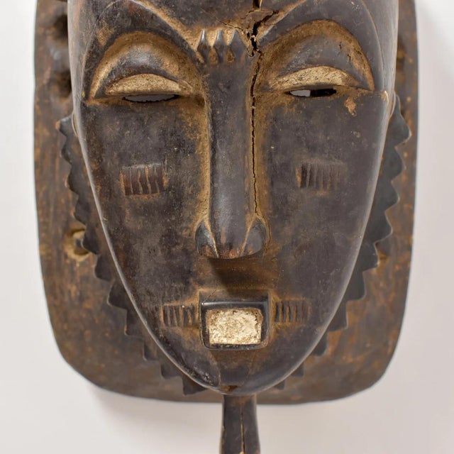 Early 20th Century Early 20th Century Yaure Baule Portrait Mask Cote d'Ivoire For Sale - Image 5 of 11