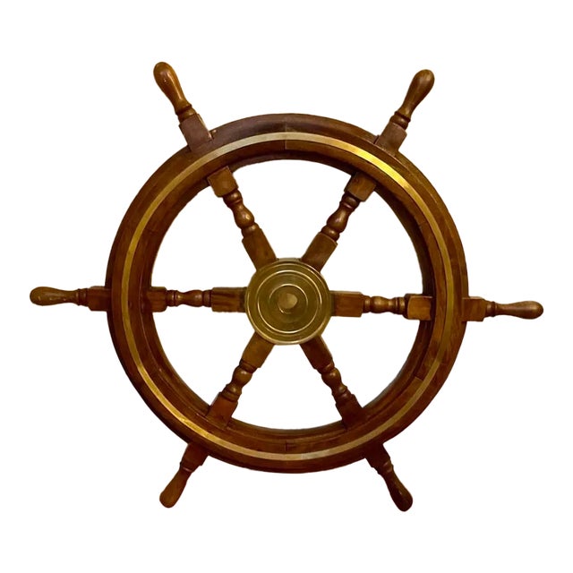 Late 20th Century Six-Spoke Ship’s Wheel For Sale