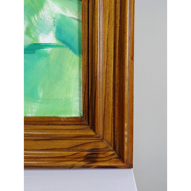 Portrait of Woman in Green, Oil on Canvas, 1980s, Framed For Sale - Image 11 of 16