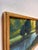 Contemporary Green and Gold by Seth Winegar | Oil on Board Landscape with Trees and Water Reflection For Sale - Image 3 of 4