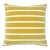 FirmaMenta Ochre Striped Raffia Style Cotton Velvet Square Pillow For Sale
