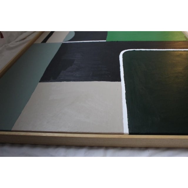 Forest Green Bodasca, Abstract Geometric Green Nature, 2026, Acrylic on Canvas For Sale - Image 8 of 12