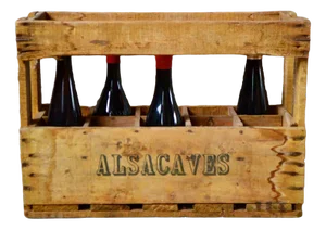Wooden Bottle Case from Alsacave