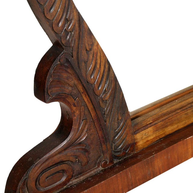 This is a large Italian 1920s Art Deco hand-carved walnut mirror taken from a Gaetano Borsani branded sideboard. This...