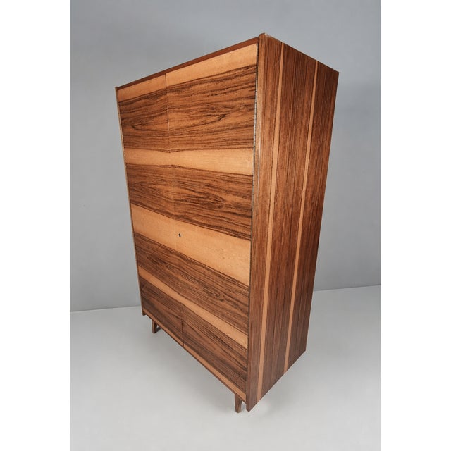 Brown Vintage Wardrobe in Walnut, 1970s For Sale - Image 8 of 13
