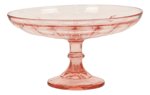 Art Deco Pink Tall Fruit Bowl in Glass, 1930s