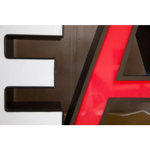 Mid-Century Illuminated Letter Signs, 1970s, Set of 3, in Very Good conditions. Designed 1970 to 1979