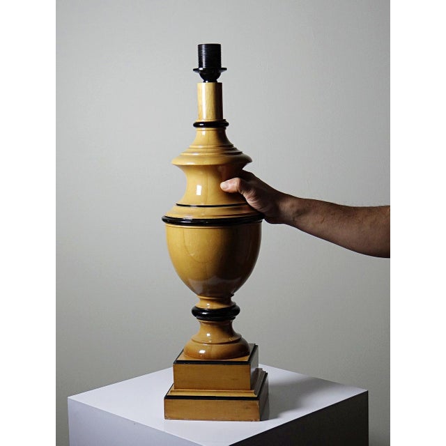 Large Verdennes Lamp in Turned Wood from Le Dauphin, 1970s For Sale - Image 6 of 16