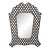 Huge Modernist Wrought Iron Lattice Mirror For Sale