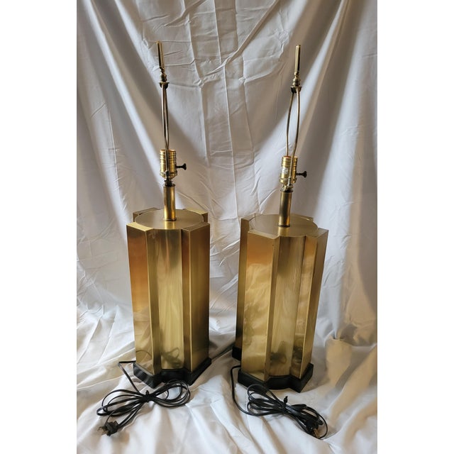 Wildwood 80s Wildwood Art Deco Revival Table Lamps- A Pair For Sale - Image 4 of 10