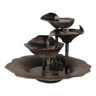 Fountain in Wrought Bronze from Lothar Klute, 1980s For Sale
