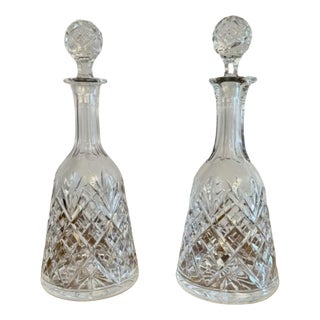 Antique Edwardian Bell-Shaped Decanters, 1900, Set of 2 For Sale