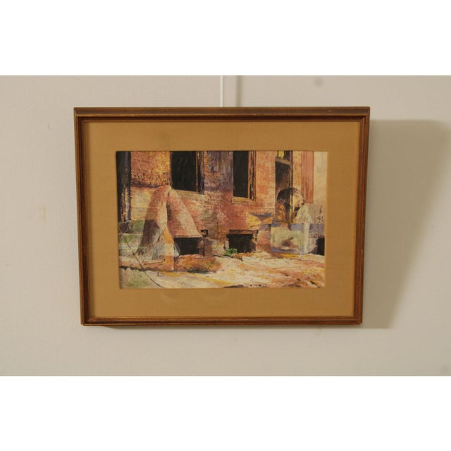 Abstract Expressionism Donald Werden (American, 1921- 1991) 'Phoenix II' Abstract Watercolor Painting For Sale - Image 3 of 12