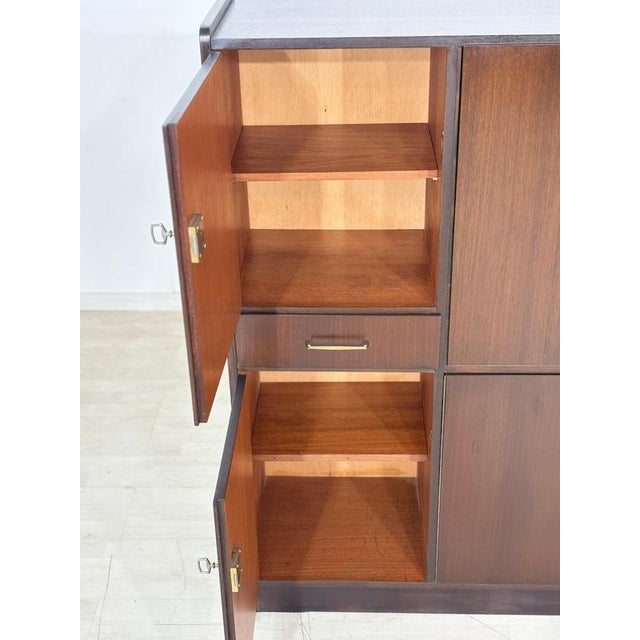 Metal Mid-Century Writing Cabinet with Secretary in Mahogany, 1960s For Sale - Image 7 of 14