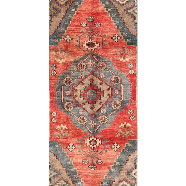 Antique Turkish Konya Rug, Hand-Knotted Wool, Geometric Design, 1930 For Sale - Image 4 of 9
