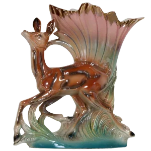 Art Deco Porcelain Centerpiece Vase from SICAS Sesto Fiorentino, 1950s