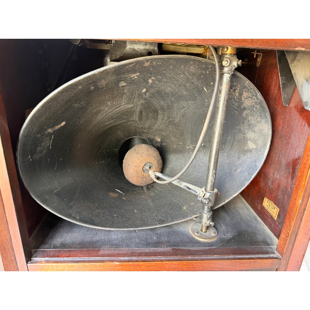 1914 Edison Disk Phonograph Model C-250 With 100 Edison Records Original Oil Can & Brush, Accessories For Sale - Image 12 of 18