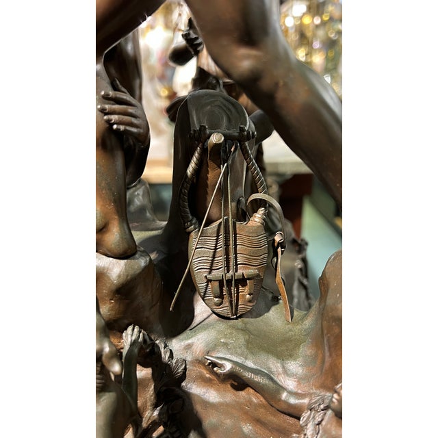 Antique Italian Grand Tour Bronze Sculpture of the Farnese Bull /Nelli Foundry For Sale - Image 4 of 17