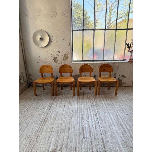Vintage Pine Chairs by Rainer Daumiller, 1980s, Set of 4 For Sale - Image 9 of 18