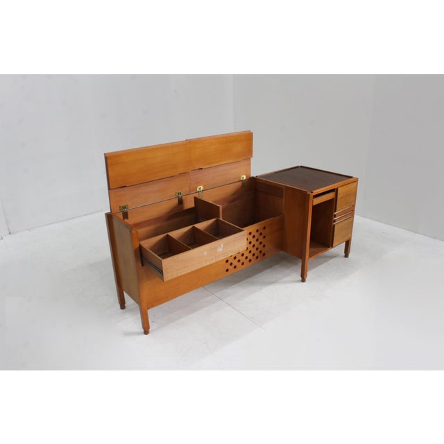 Brown Vintage Sideboard by Carlo Scarpa, 1950s For Sale - Image 8 of 14