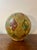 Hollywood Regency Antique Hand Painted Camel Bladder Lamp Shade Diffuser Folk Art c.1900 For Sale - Image 3 of 7