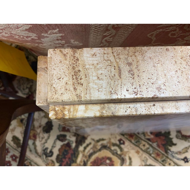 Late 20th Century 20th Century Travertine Side Table For Sale - Image 5 of 12