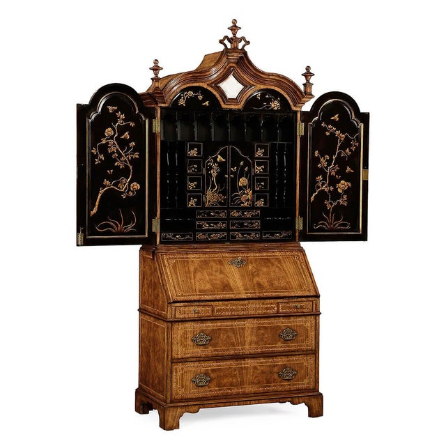 Queen Anne Bookcase – Chinoiserie & Mirror Doors exemplifies the refined balance of elegance and utility that defined...