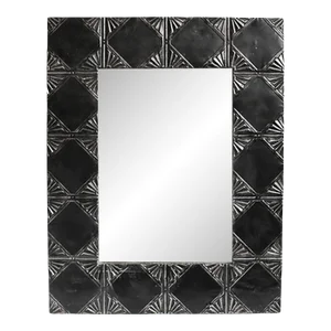 Leia Vintage Black Ceiling Tin Mirror