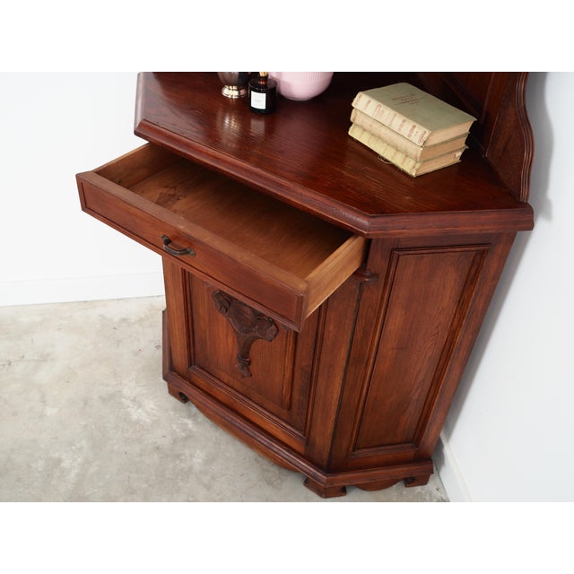 Wood German Oak Corner Cabinet, 1950s For Sale - Image 7 of 18