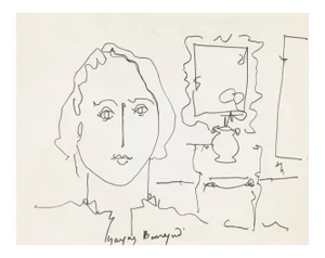 Women - 4 Original Pen Drawing on Paper - Mid 20th Century Mid 20th century