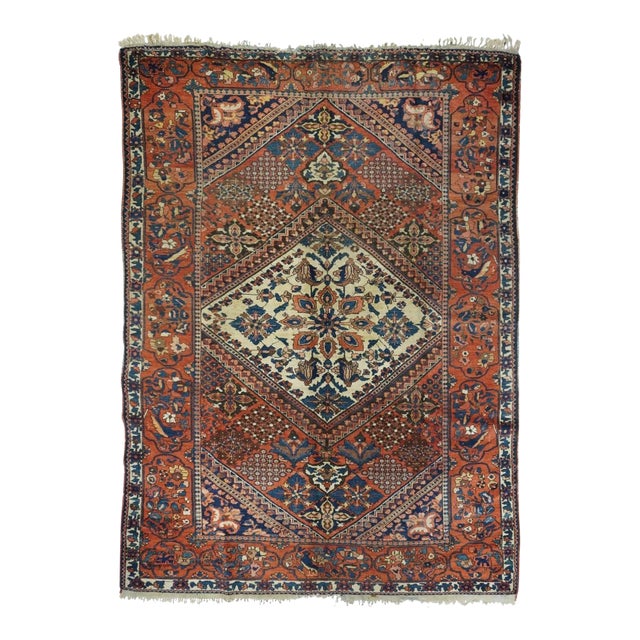 Antique Bakhtiari Rug 6'4'' X 9'6'' For Sale
