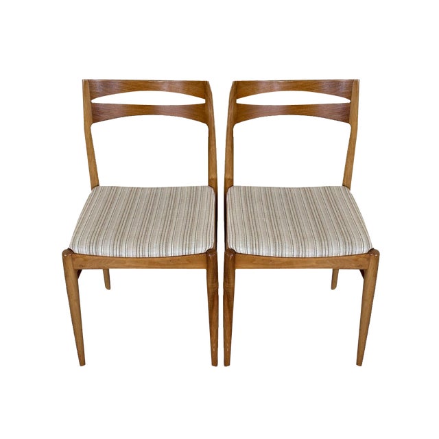 Set of Mid-Century Danish Modern Dining Chairs, 1970s For Sale