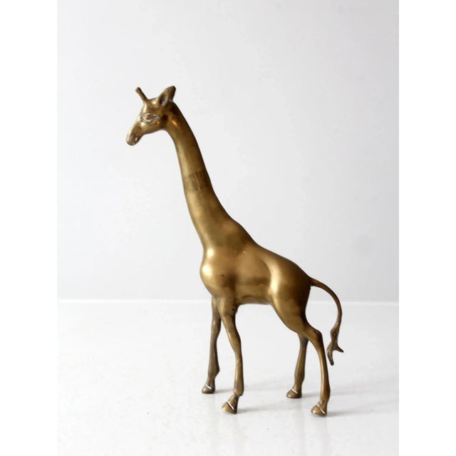 Mid-Century Modern Mid Century Brass Giraffe For Sale - Image 3 of 13
