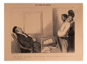 Honoré Daumier, Les Gens de Justice, Lithograph, 1845