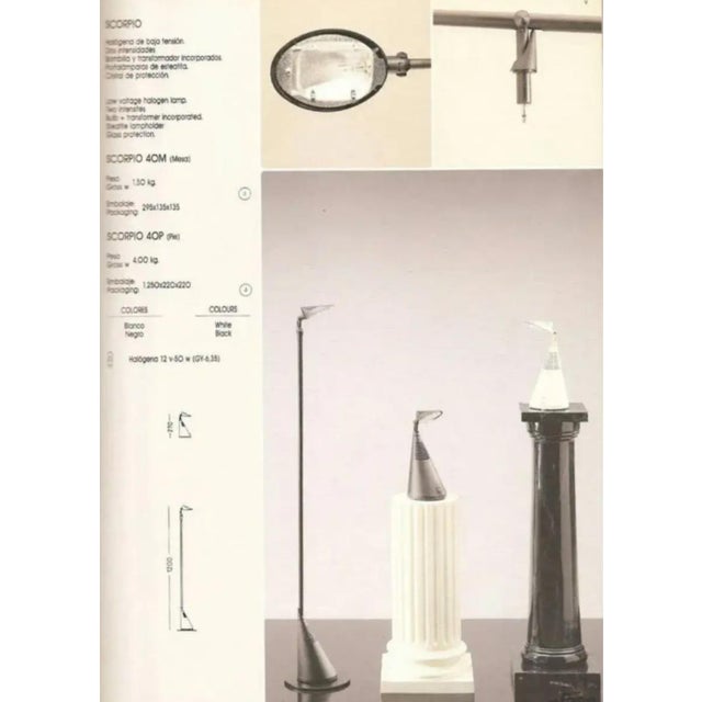 Black Scorpio Desk Lamp from Fase, 1980s For Sale - Image 8 of 9